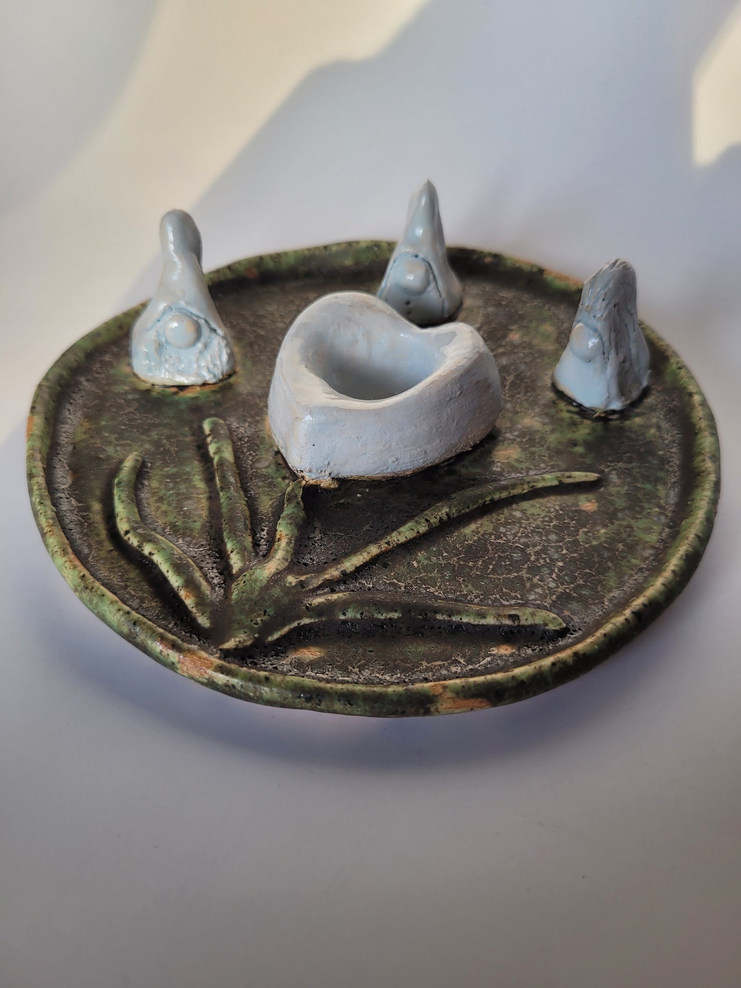 Kerzenhalter aus Ton, handgefertigt