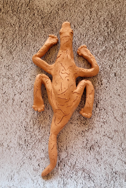 Gecko made of clay - handmade