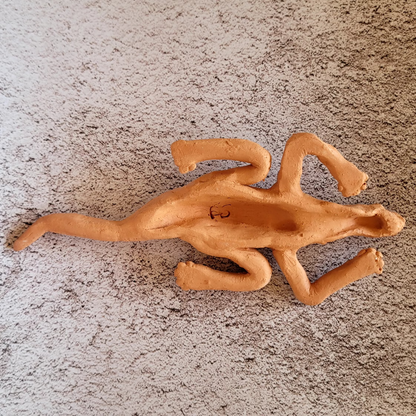 Gecko made of clay - handmade