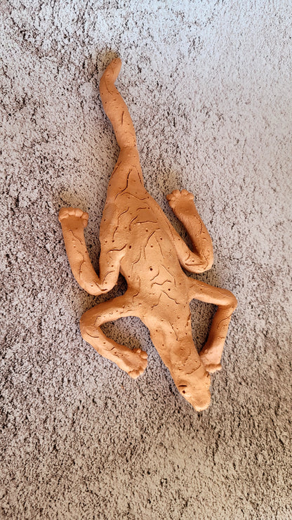 Gecko made of clay - handmade