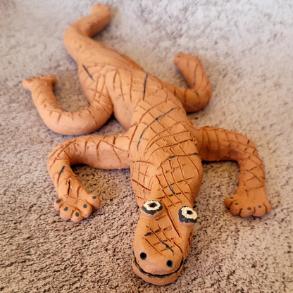 Gecko made of clay - handmade