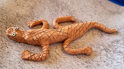 Gecko made of clay - handmade