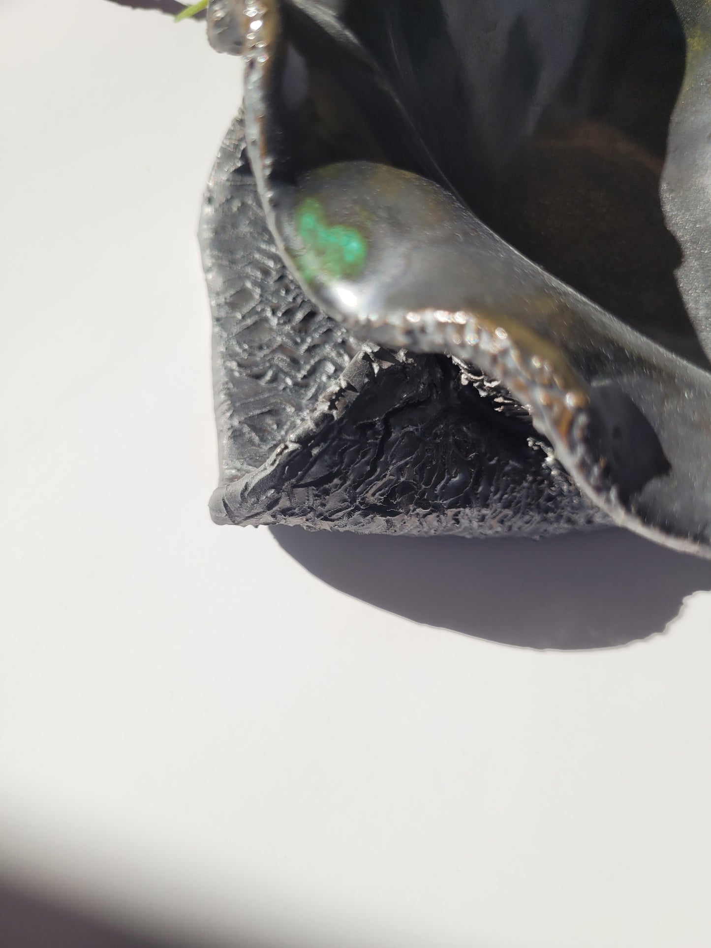 Bowl with foot made of clay - handmade