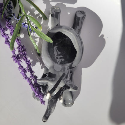 Tealight elephant made of clay - handmade