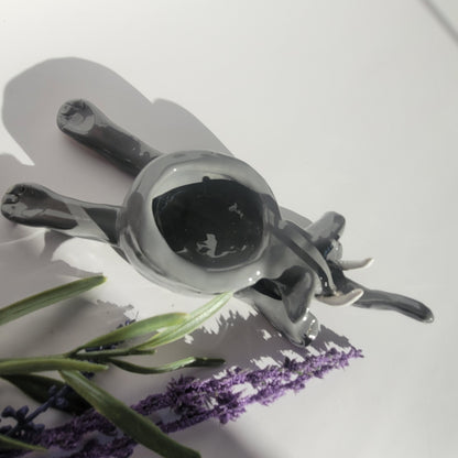 Tealight elephant made of clay - handmade