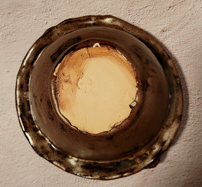 Bowl with clay heads - handmade